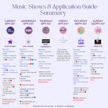 Music Show Info + Daily Reminders